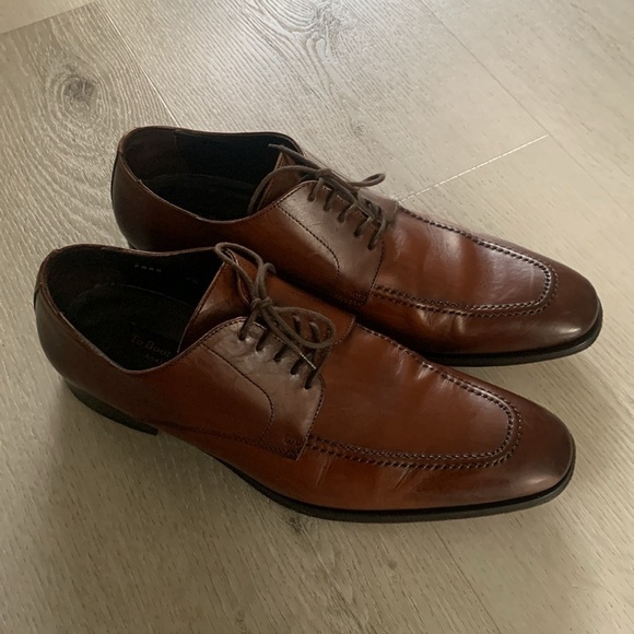 To Boot New York Adam Derrick Aldo Cognac Apron Vamp Derby Dress‎ Shoes Size 8.5